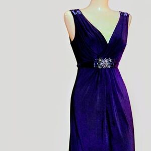 Elegant Purple Sleeveless Dress